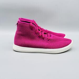 Allbirds Shoes Womens 7 Pink Tree Toppers High Top Mesh Lace Up Casual Sneakers